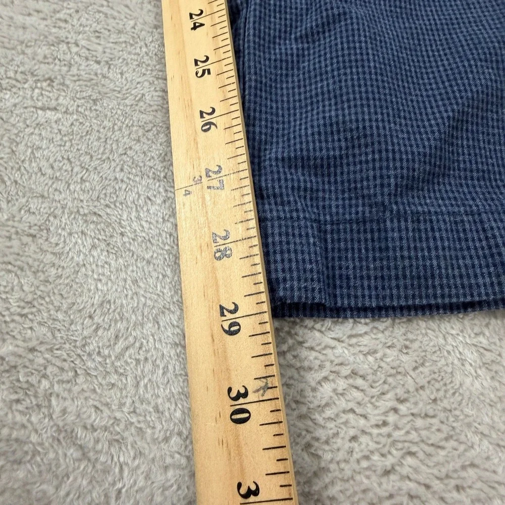 Banana Republic Aiden Fit Pants Mens 34x30 Blue Houndstooth Cotton Chinos Slacks